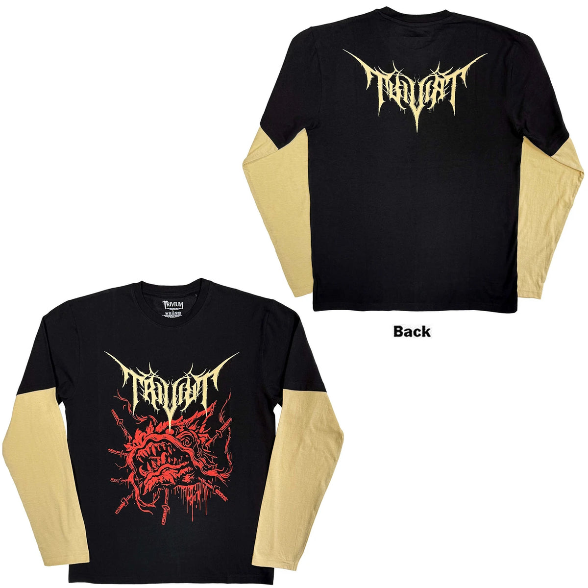TRIVIUM Long Sleeve T-Shirt, Red Demon