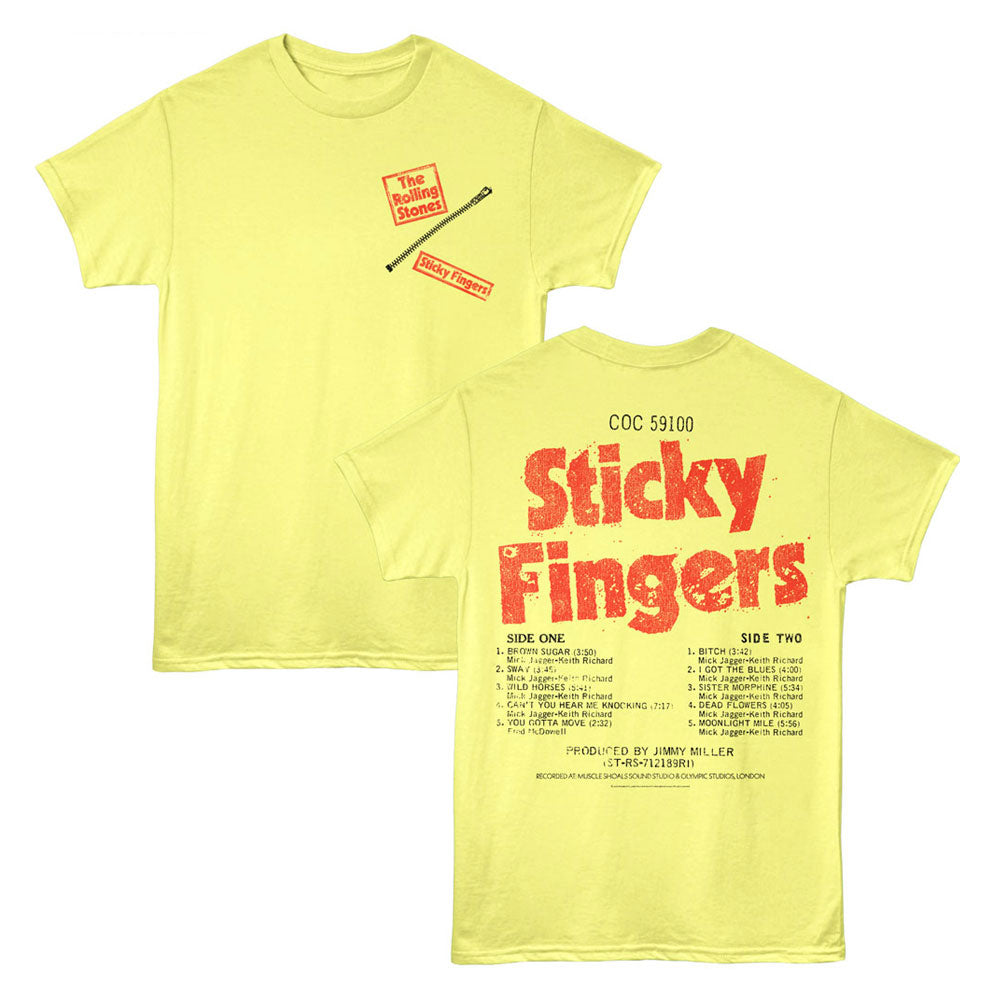 THE ROLLING STONES Eye-Catching T-Shirt, STICKY FINGERS ZIP