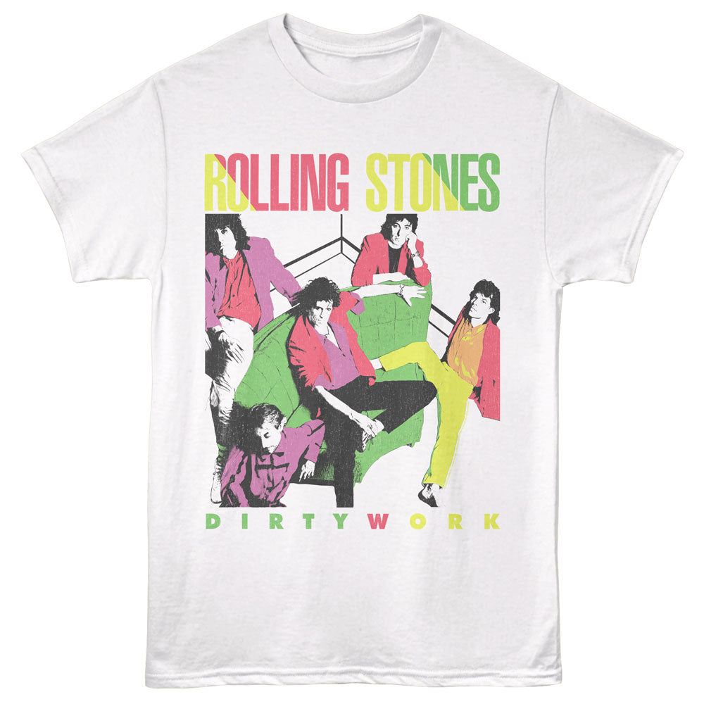 White t-shirt with Rolling Stones &