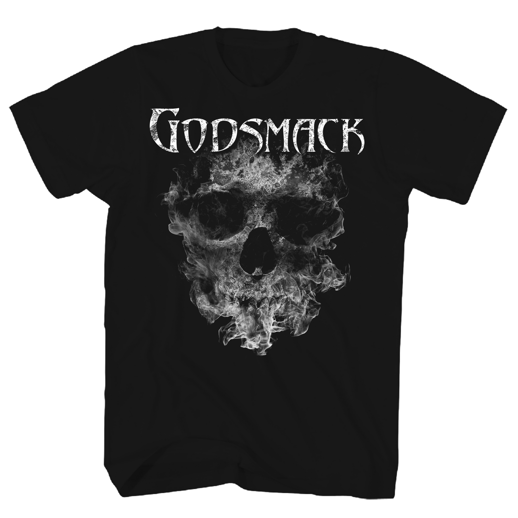 GODSMACK Attractive T-Shirt, SMOKING SKULL