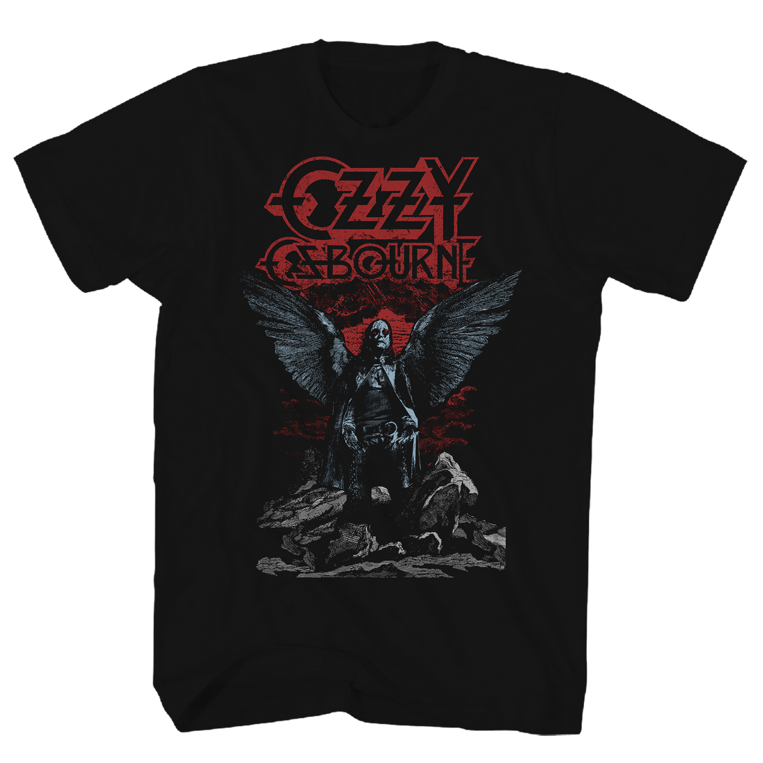 OZZY OSBOURNE T-Shirt, RAIN ANGEL WINGS