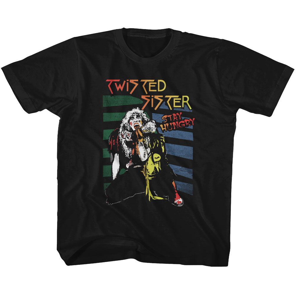 TWISTED SISTER Eye-Catching T-Shirt, STAY HUNGRY