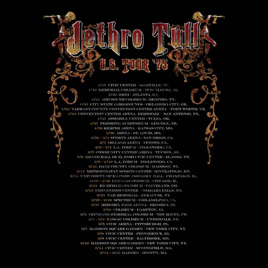 JETHRO TULL Powerful T-Shirt, US Tour &