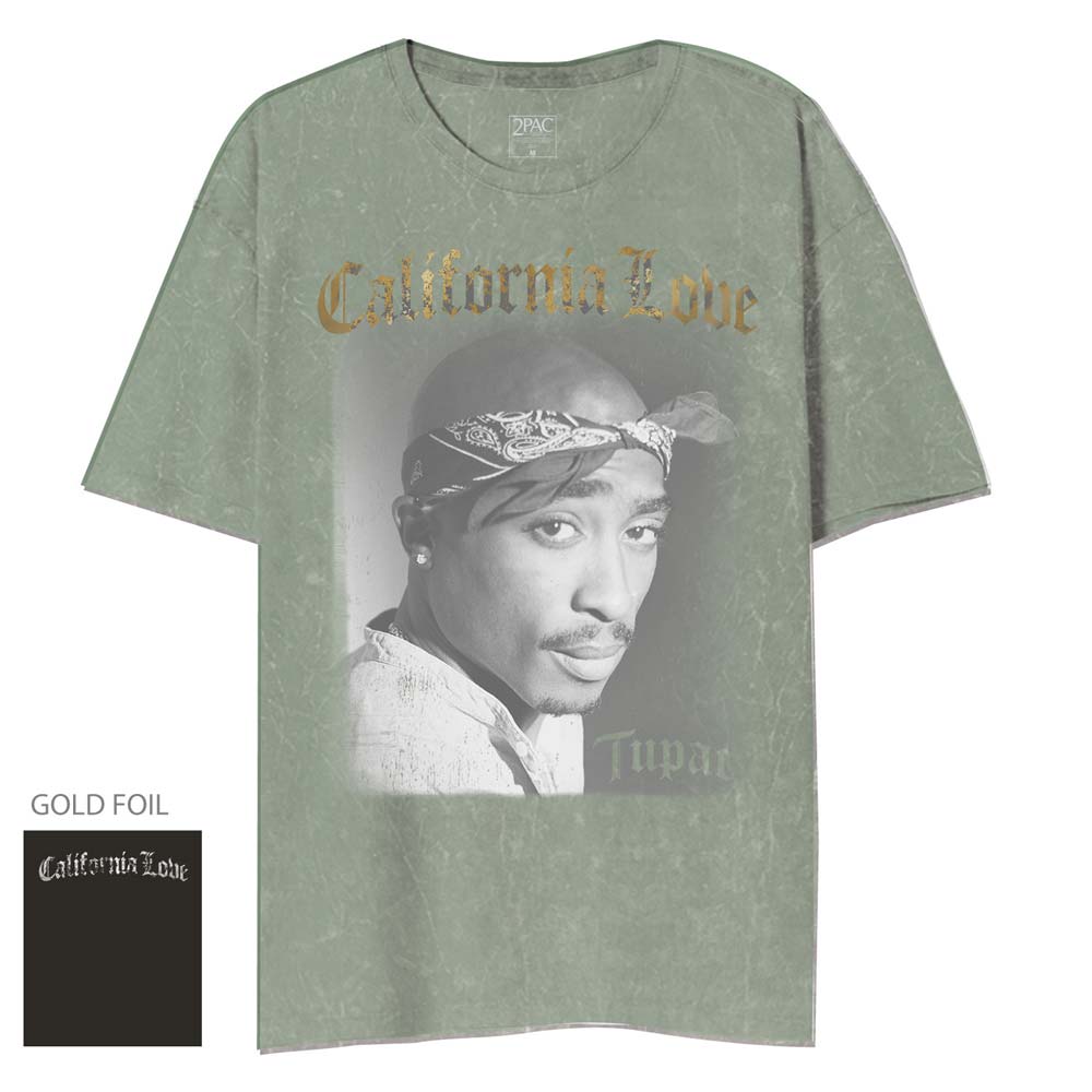 TUPAC Mineral Wash T-Shirt, LA Love