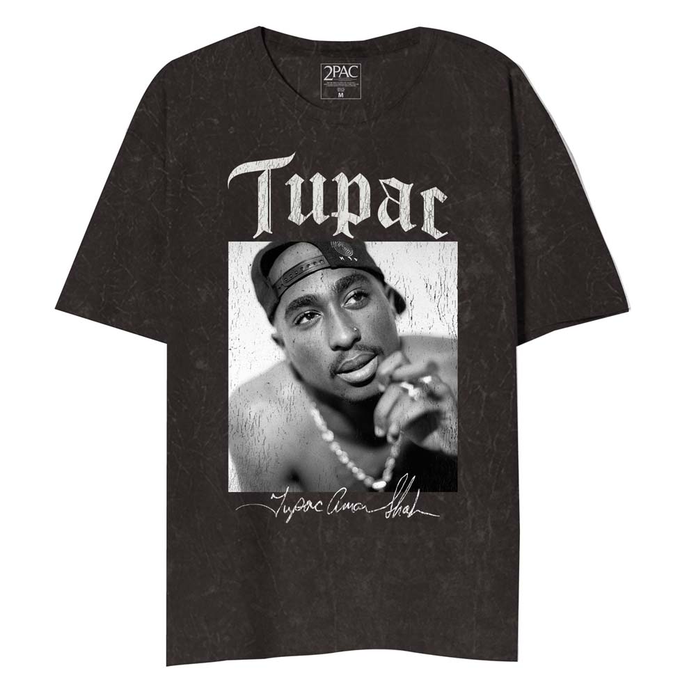 TUPAC Mineral Wash T-Shirt, Leaning Pose