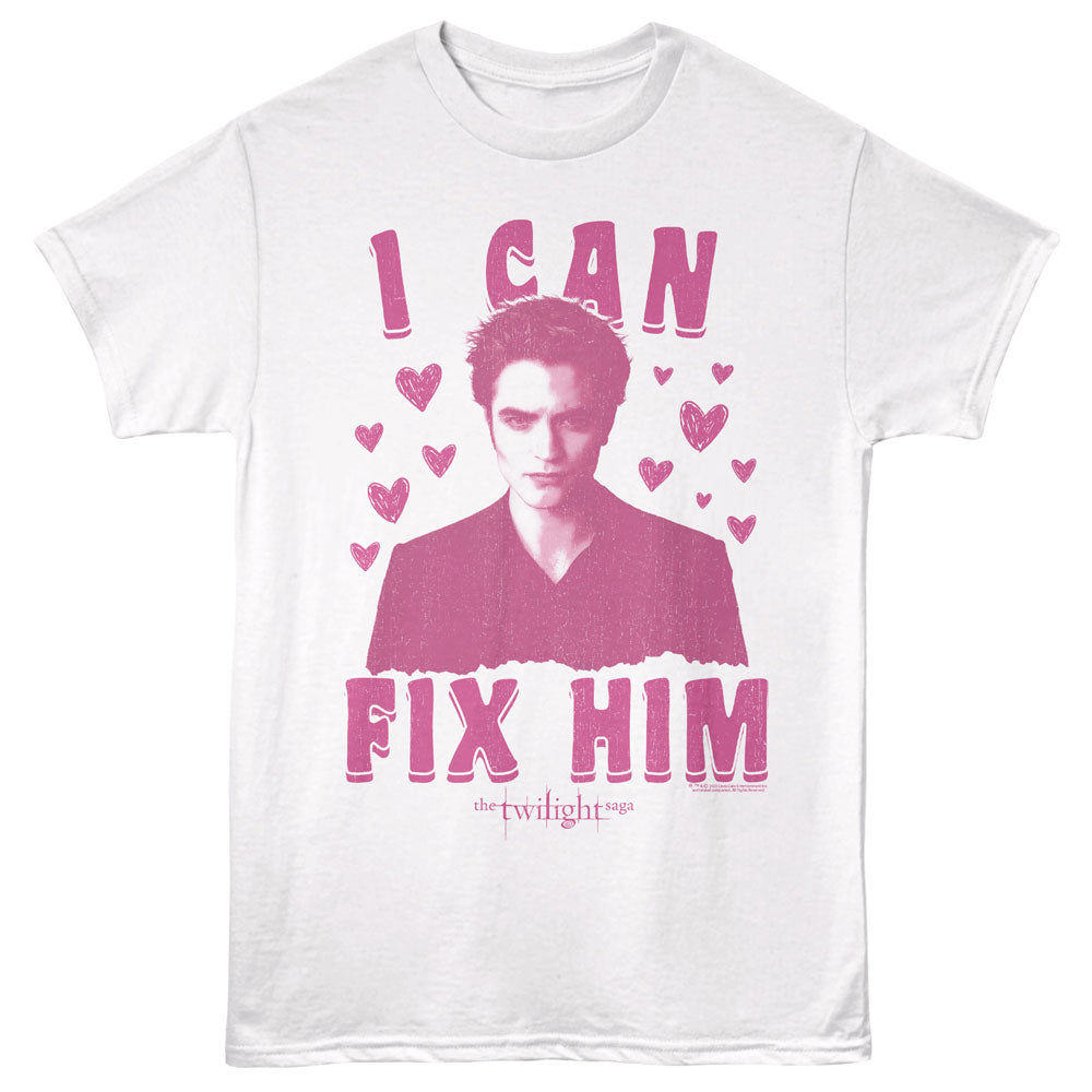 TWILIGHT Eye-Catching T-Shirt, FIX HIM SKETCHY HEARTS