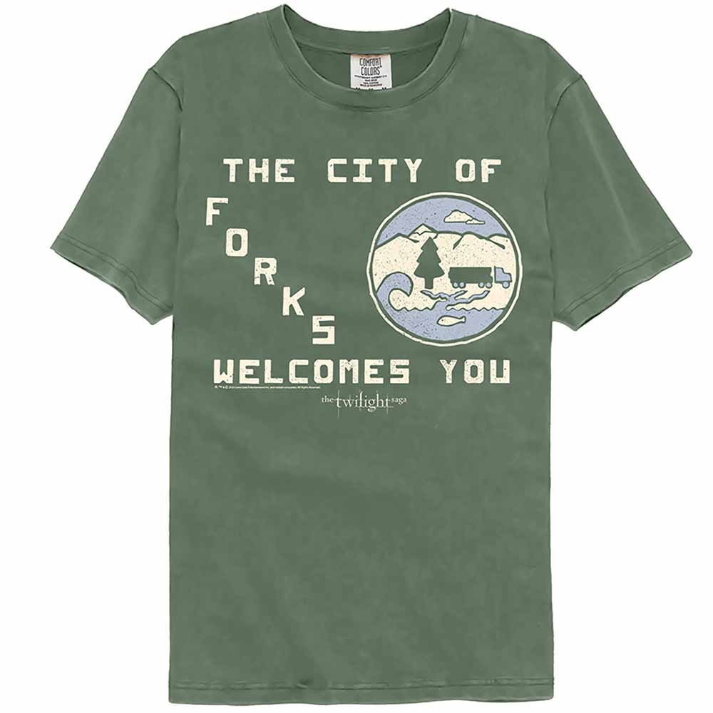 Twilight Forks Welcome Garment Dye T-Shirt