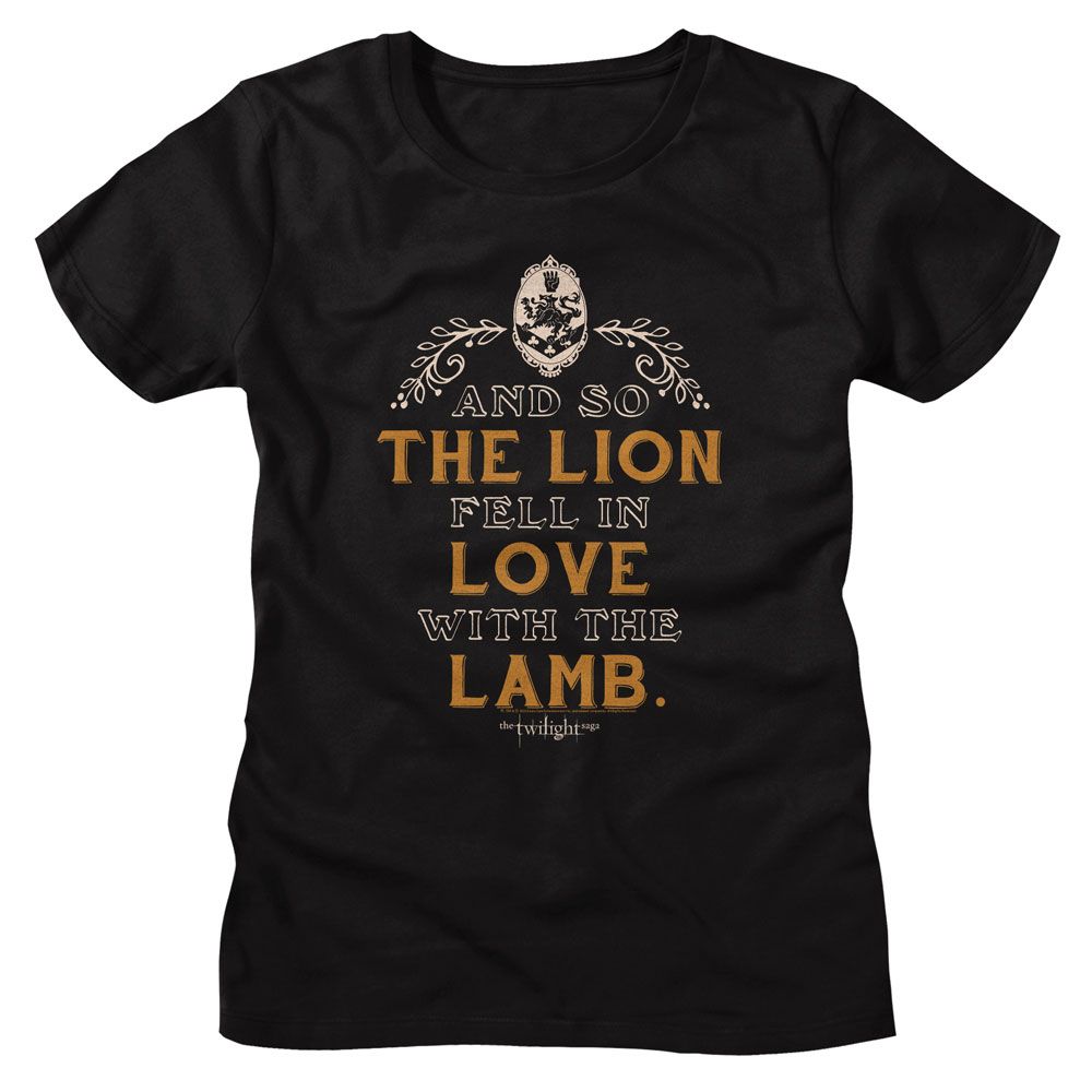 TWILIGHT Eye-Catching T-Shirt, LION LAMB QUOTE