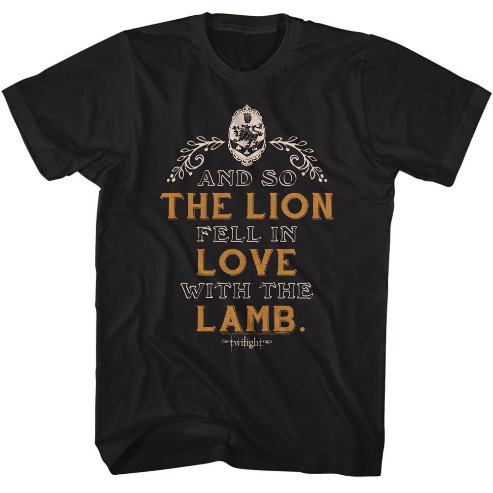 TWILIGHT Eye-Catching T-Shirt, LION LAMB QUOTE