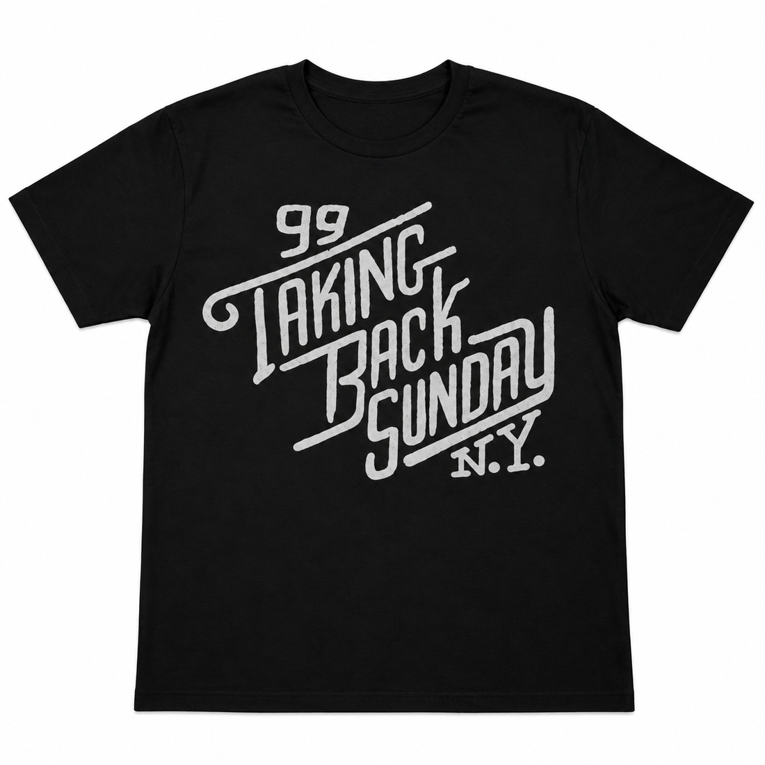 TAKING BACK SUNDAY Attractive T-Shirt, Script Logo