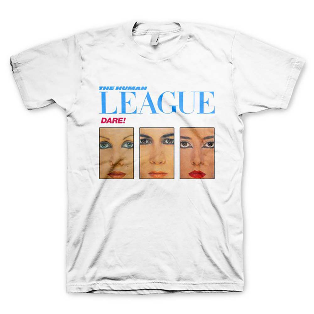 HUMAN LEAGUE Powerful T-Shirt, Dare White