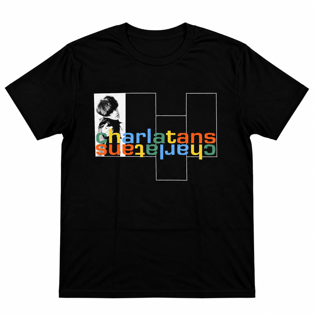 THE CHARLATANS Attractive T-Shirt, Rectangles