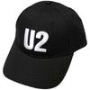 U2 Baseball Cap, White Logo