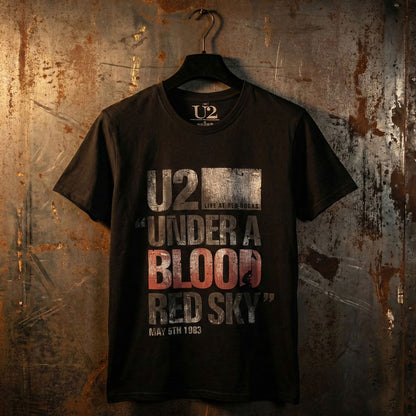 U2 Carbon T-Shirt, Blood Red Sky Live