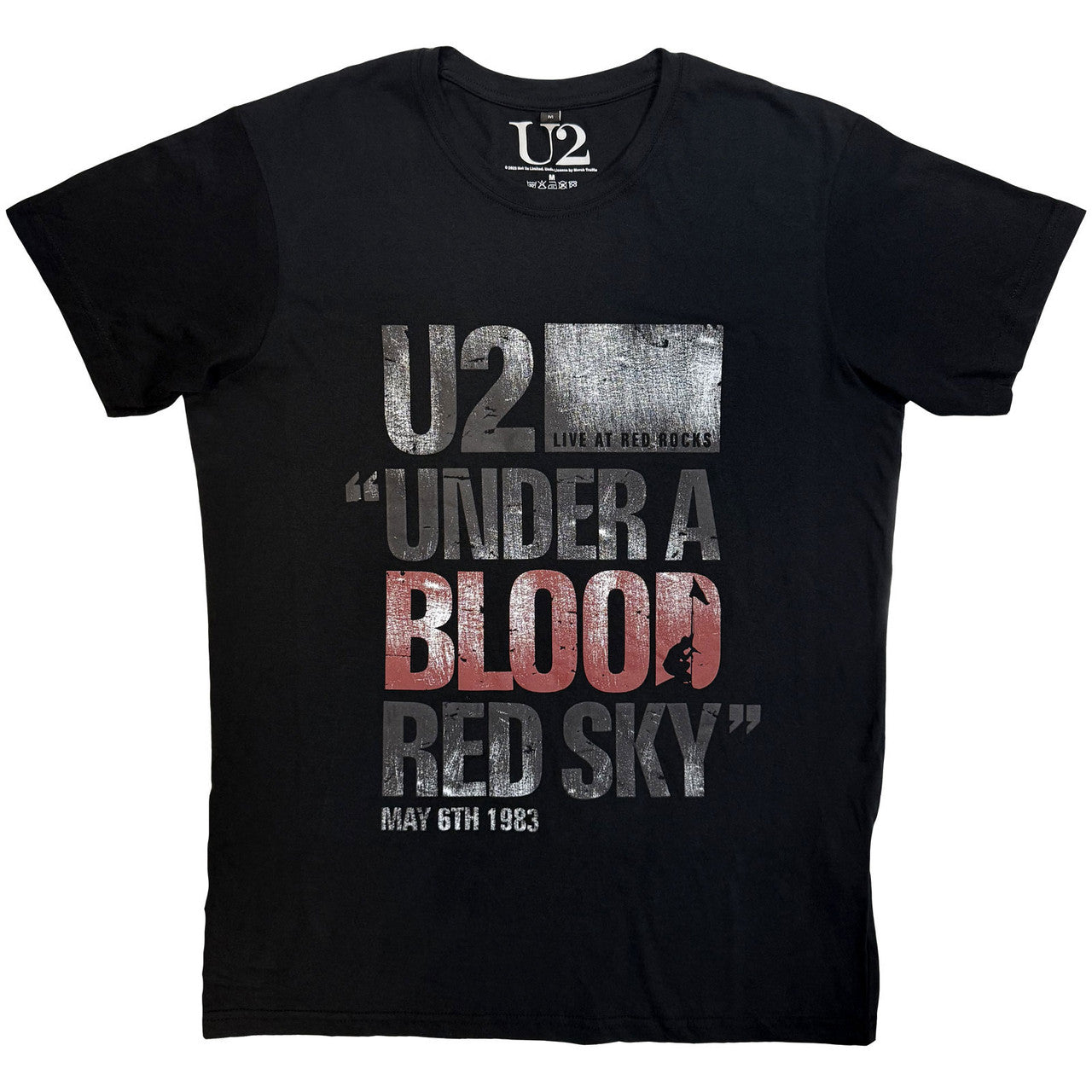 U2 Carbon T-Shirt, Blood Red Sky Live