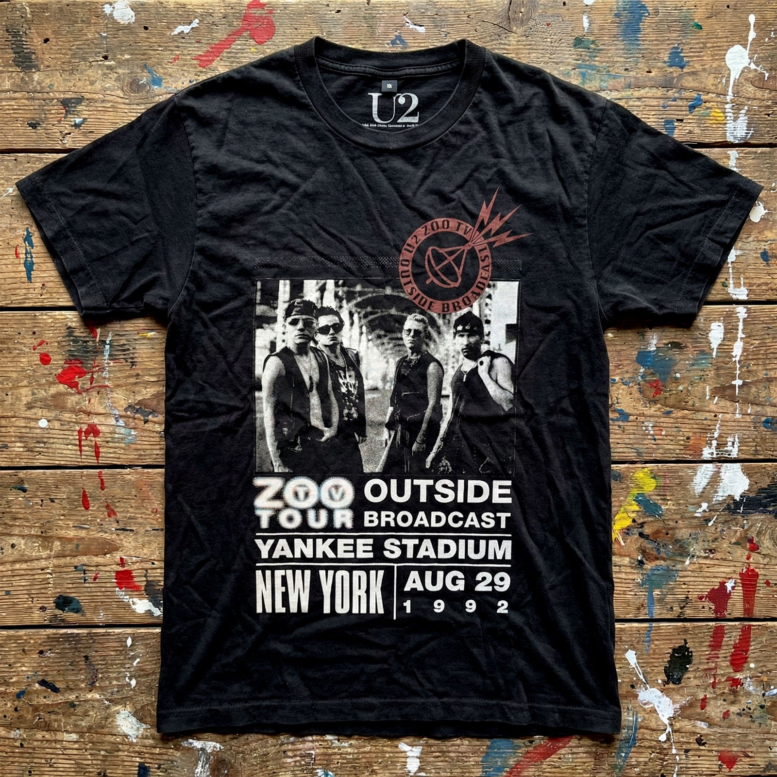 U2 Carbon T-Shirt, Zoo TV Tour NY Poster 08.29.92