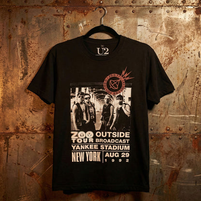 U2 Carbon T-Shirt, Zoo TV Tour NY Poster 08.29.92