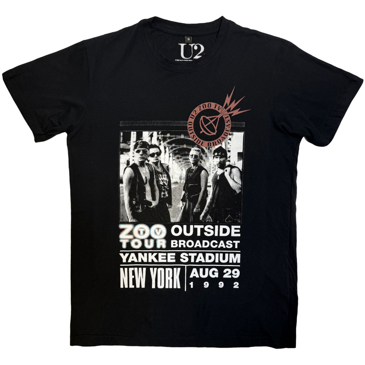 U2 Carbon T-Shirt, Zoo TV Tour NY Poster 08.29.92