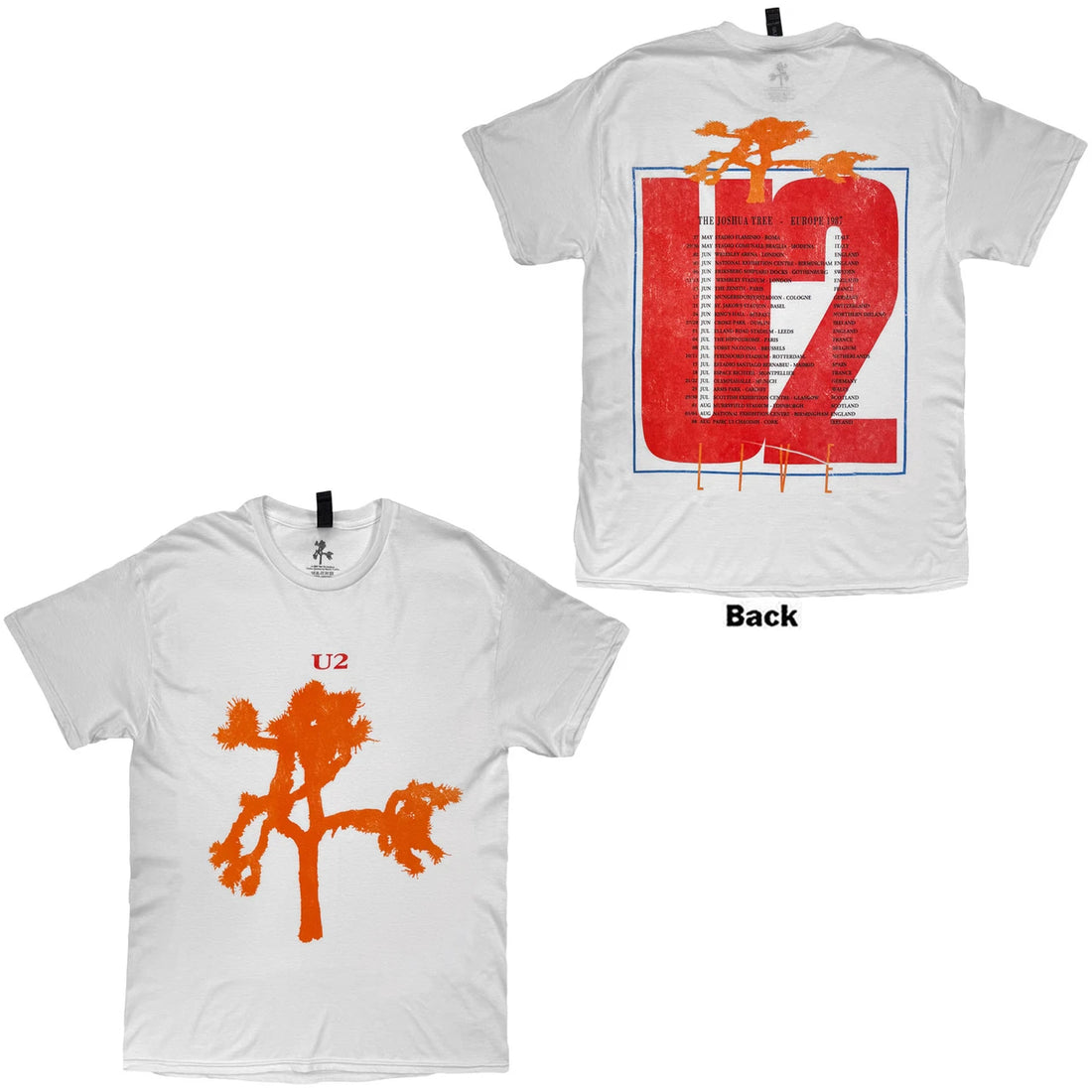 U2 Attractive T-Shirt, Joshua Tree EU Tour &