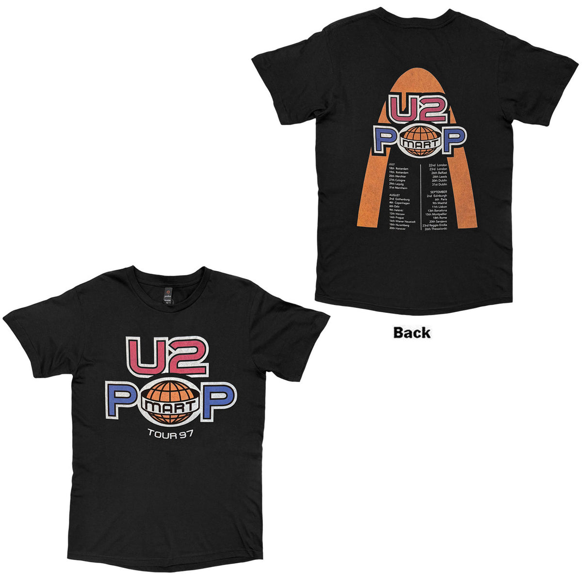 U2 Attractive T-Shirt, PopMart European Tour &