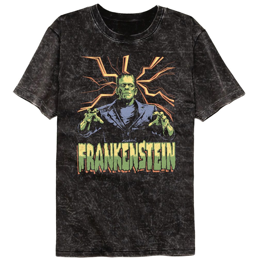 UNIVERSAL MONSTERS Mineral Wash T-Shirt, Frankenstein