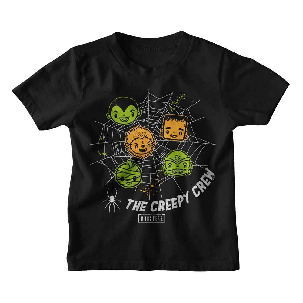 UNIVERSAL MONSTERS Eye-Catching T-Shirt, CREEPY CREW