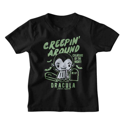 UNIVERSAL MONSTERS Eye-Catching T-Shirt, CREEPIN AROUND