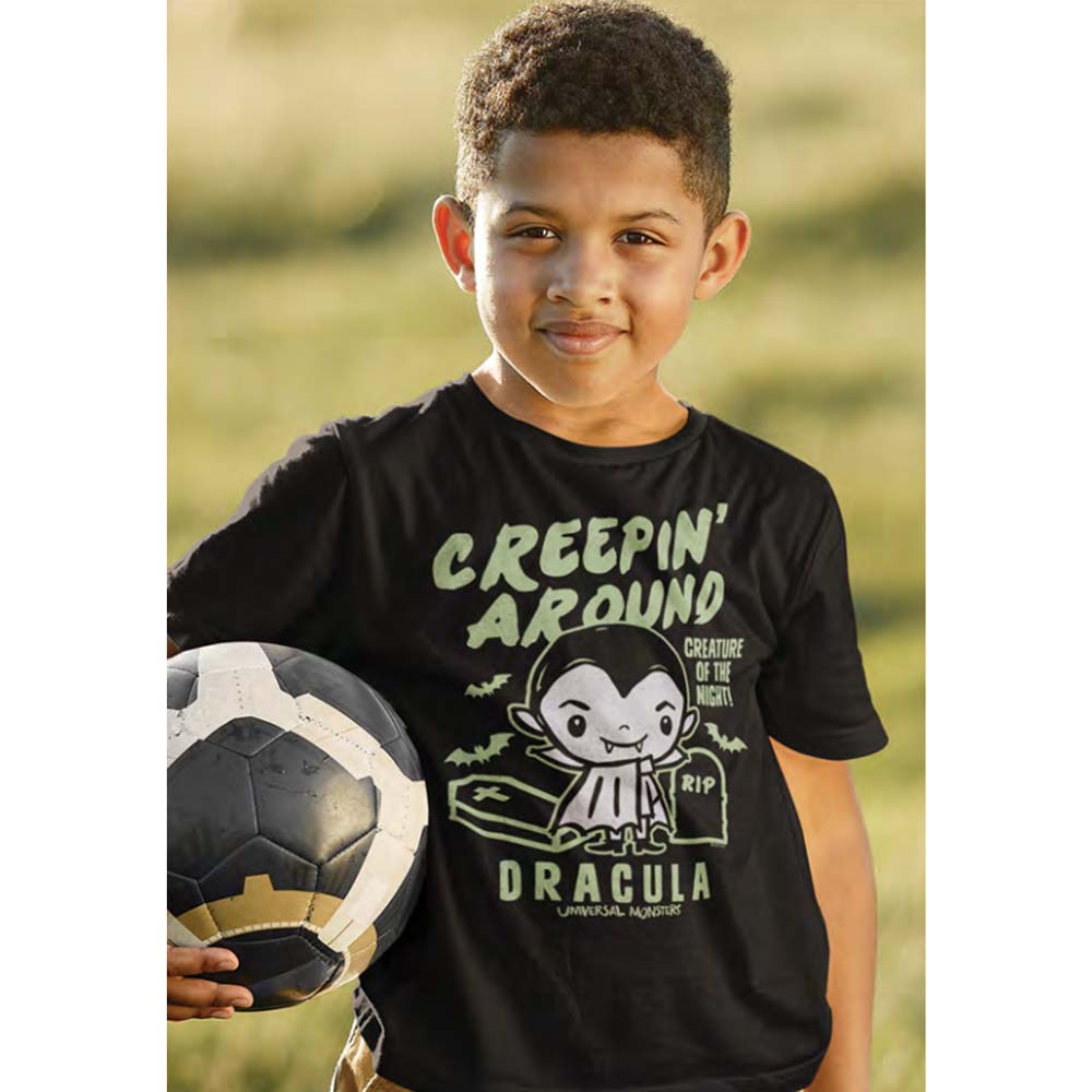 UNIVERSAL MONSTERS Kids T-Shirt, CREEPIN AROUND