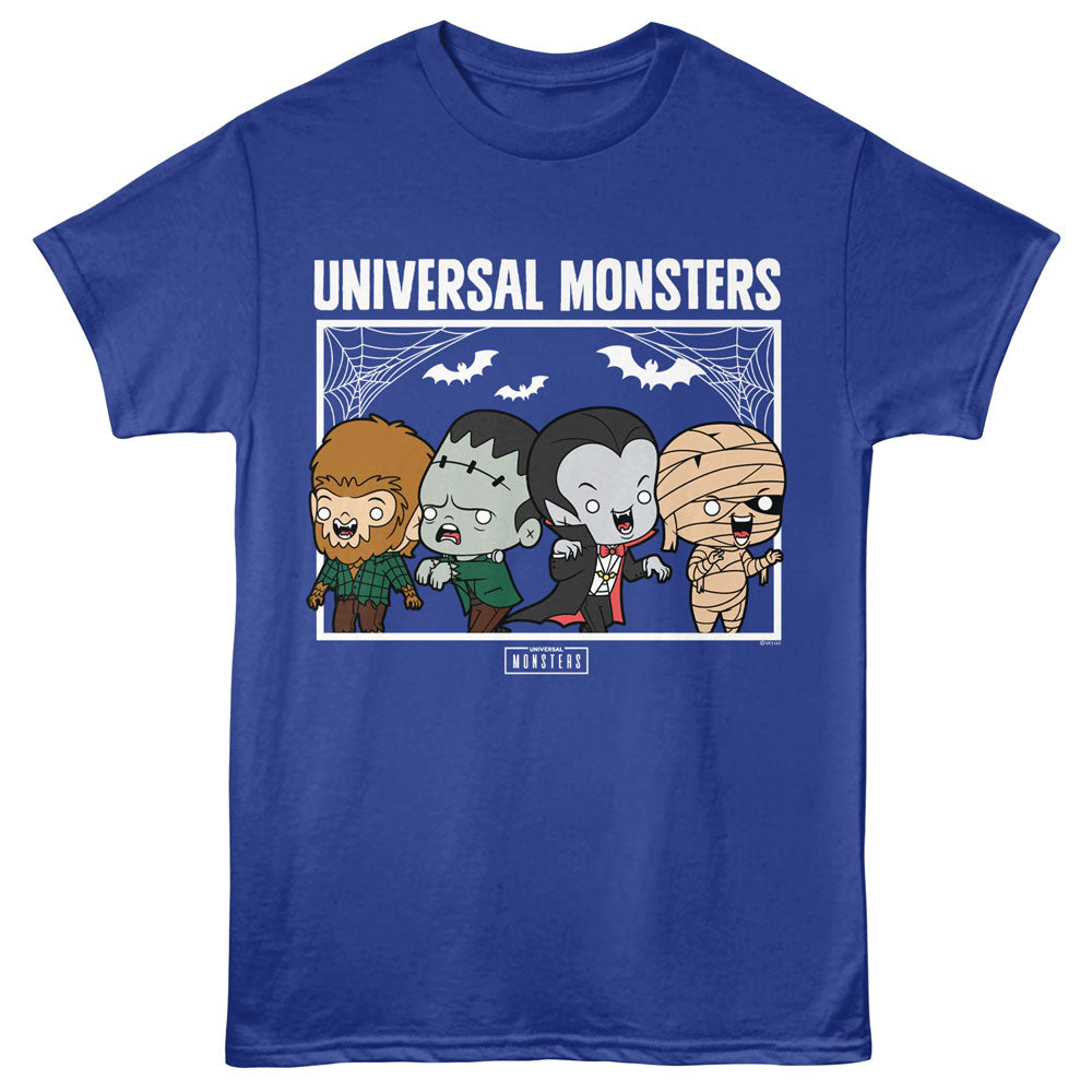 UNIVERSAL MONSTERS Eye-Catching T-Shirt, CHIBI MONSTERS