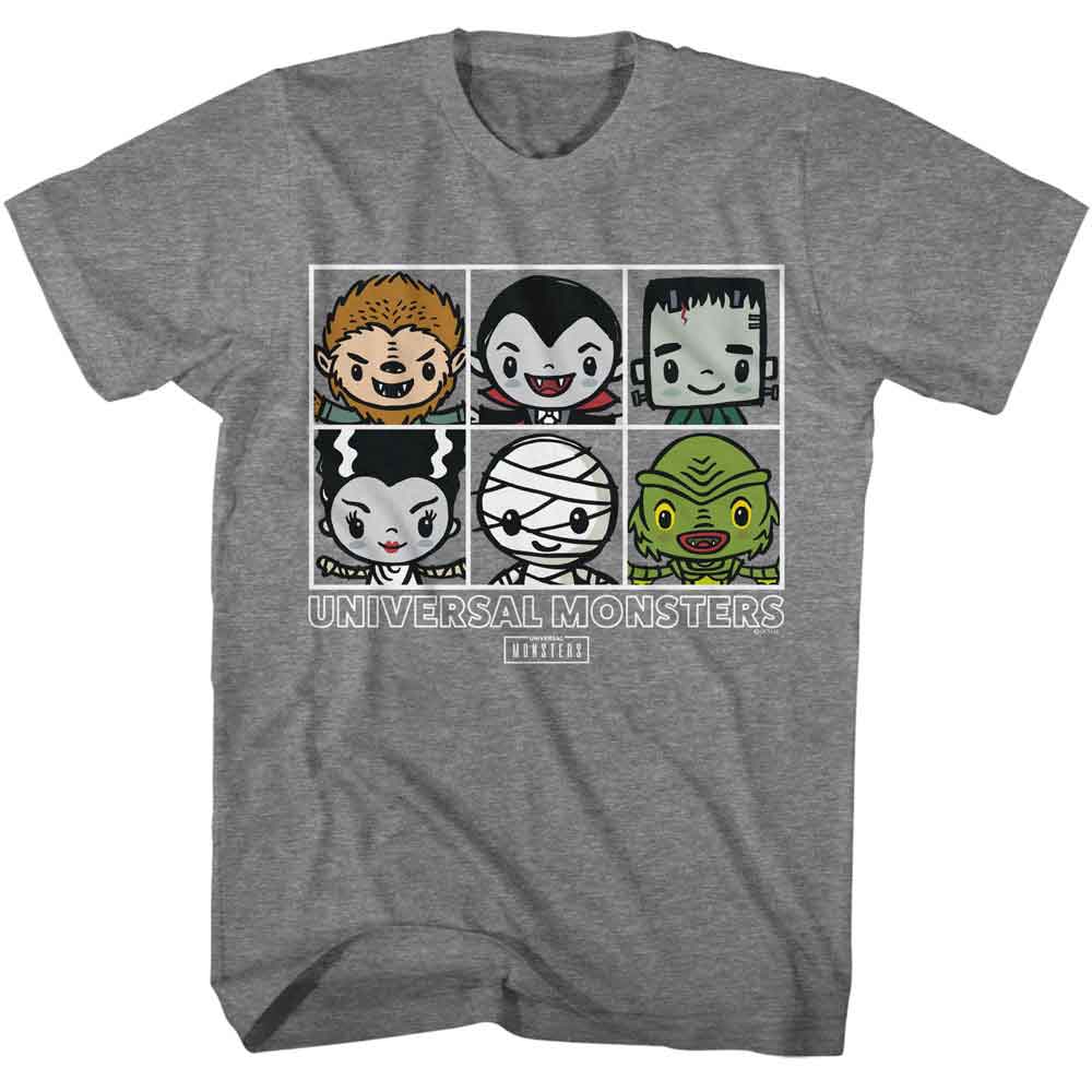 UNIVERSAL MONSTERS Eye-Catching T-Shirt, SQUARES