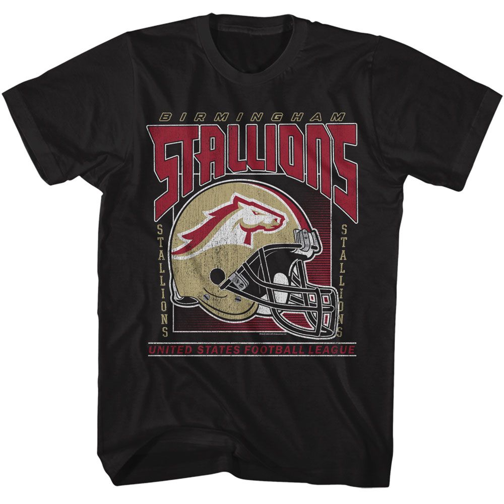 USFL Eye-Catching T-Shirt, BHAM STALLIONS HELMET