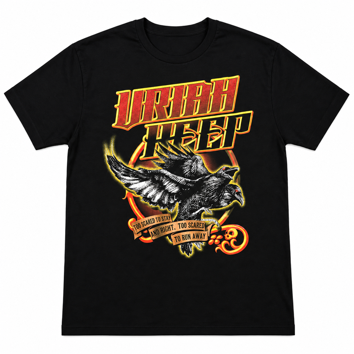 URIAH HEEP Attractive T-Shirt, Twin Ravens