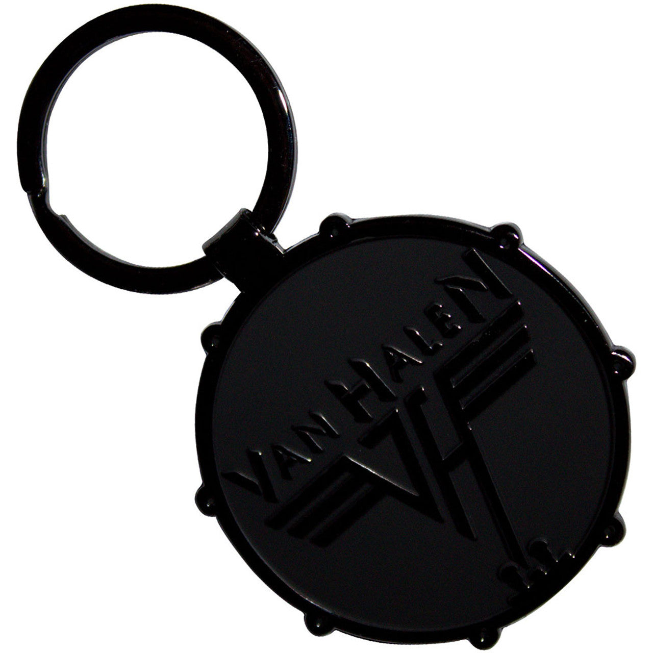 VAN HALEN Keychain, Retro Logo Drum