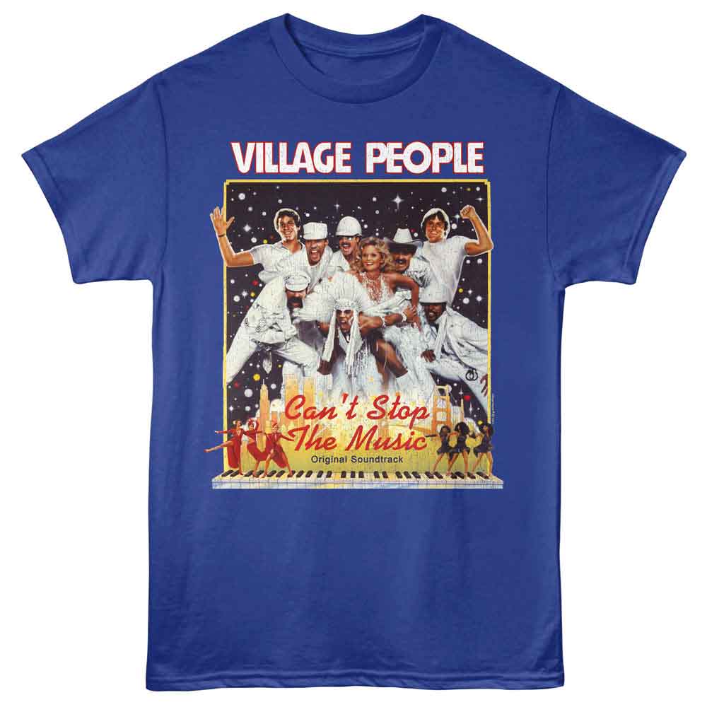 VILLAGE PEOPLE Eye-Catching T-Shirt, CANT STOP THE MUSIC