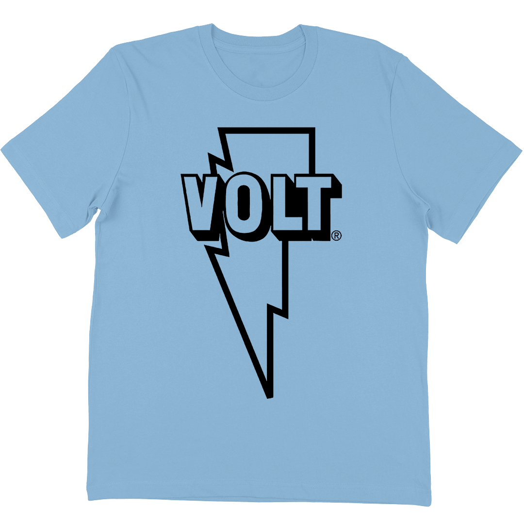 Volt Records One Color Bolt T-Shirt In Light Blue