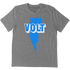 Volt Records Light Blue Bolt T-Shirt In Heather Grey