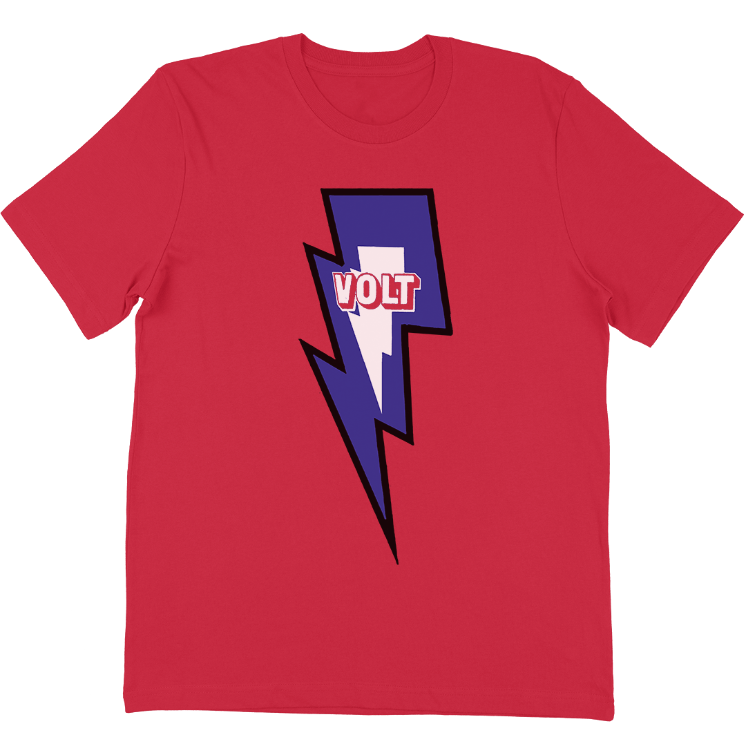 Volt Records Blue Bolt T-Shirt In Red