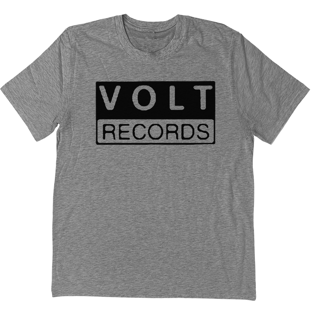 Volt Records Stacked Logo T-Shirt In Heather Grey