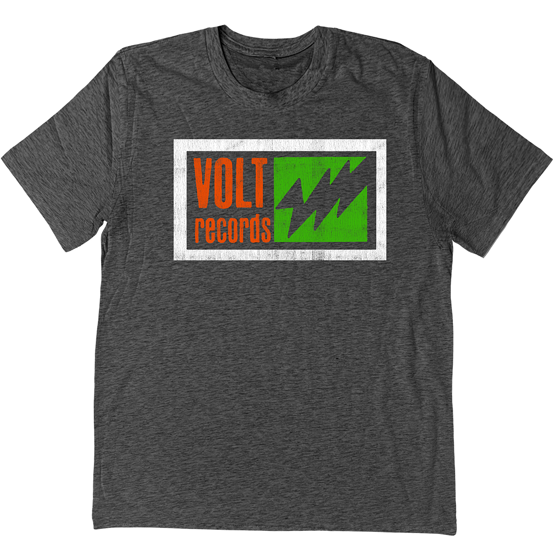 Volt Records Box Logo T-Shirt In Charcoal Grey