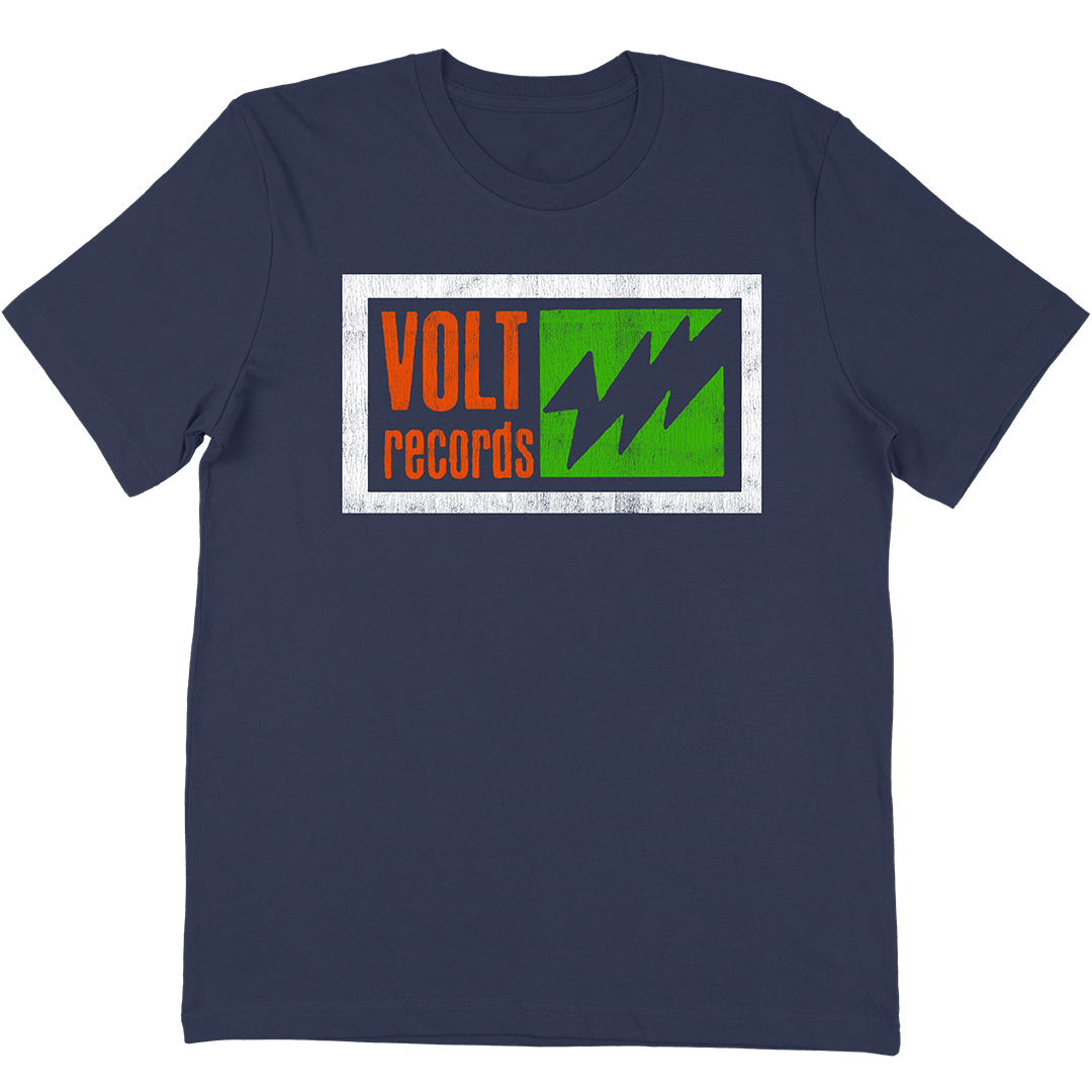 Volt Records Box Logo T-Shirt In Navy