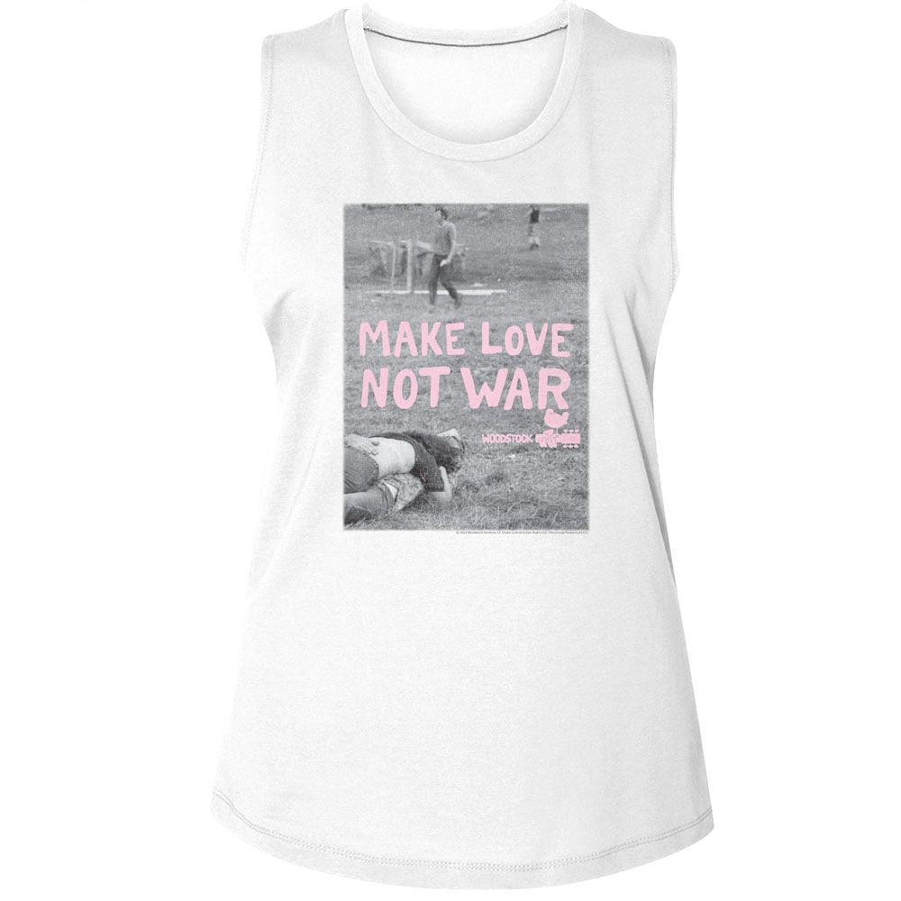 WOODSTOCK Tank Top, Make Love Not War Poster