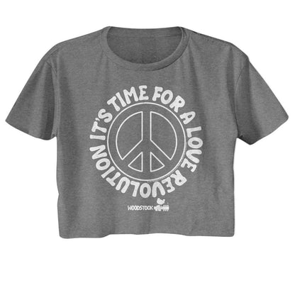 WOODSTOCK Crop, Love Revolution Peace Sign