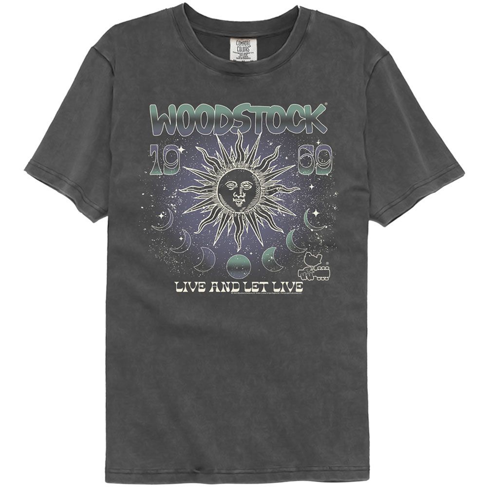 WOODSTOCK Vintage Wash T-Shirt, Sun and Moon