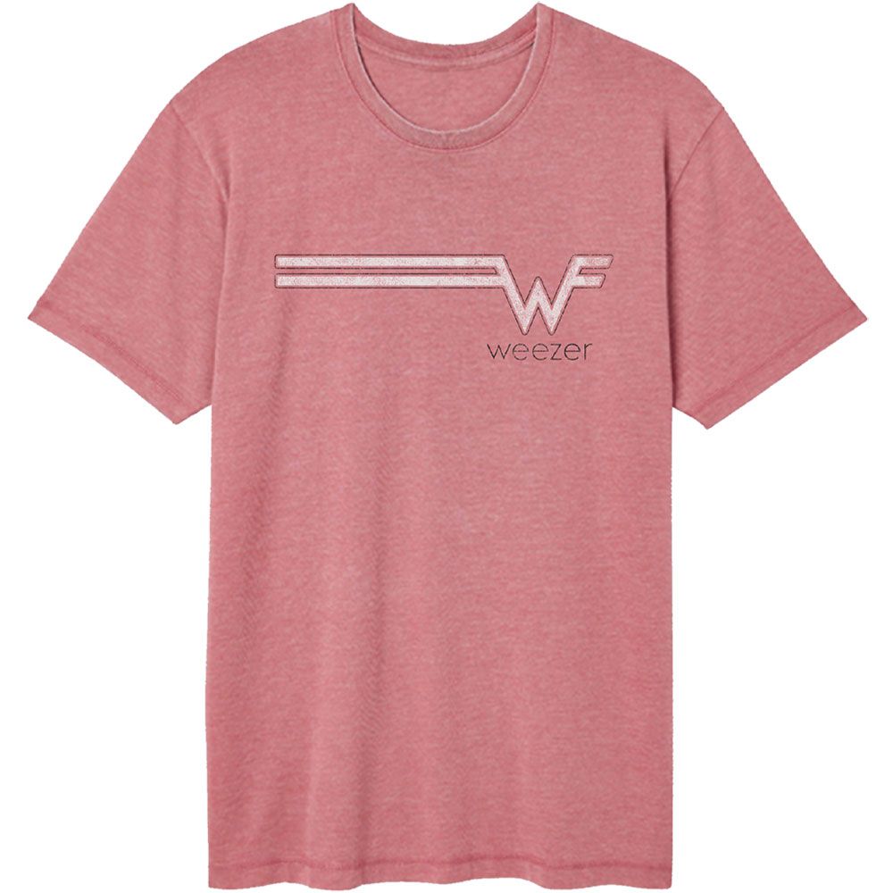 WEEZER Vintage Wash T-Shirt, Striped Logo