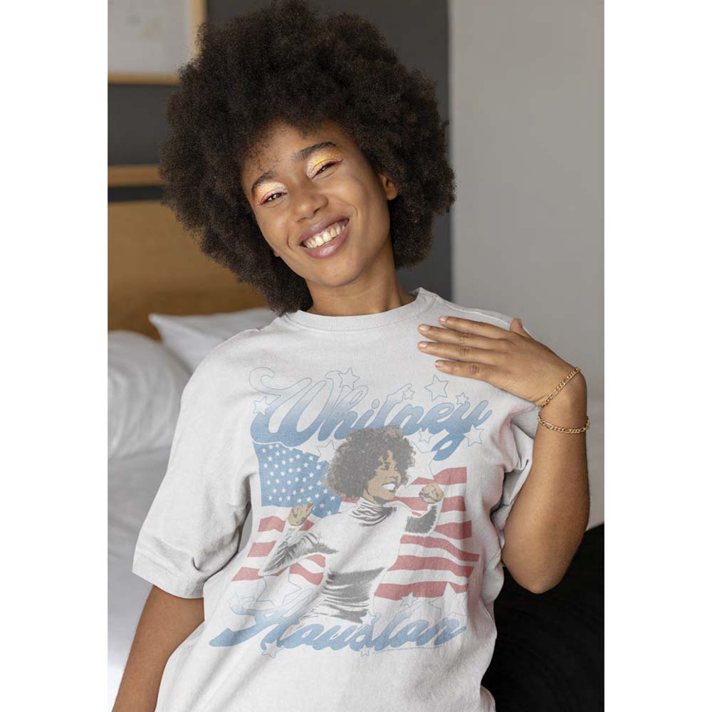 WHITNEY HOUSTON Eye-Catching T-Shirt, USA Baby