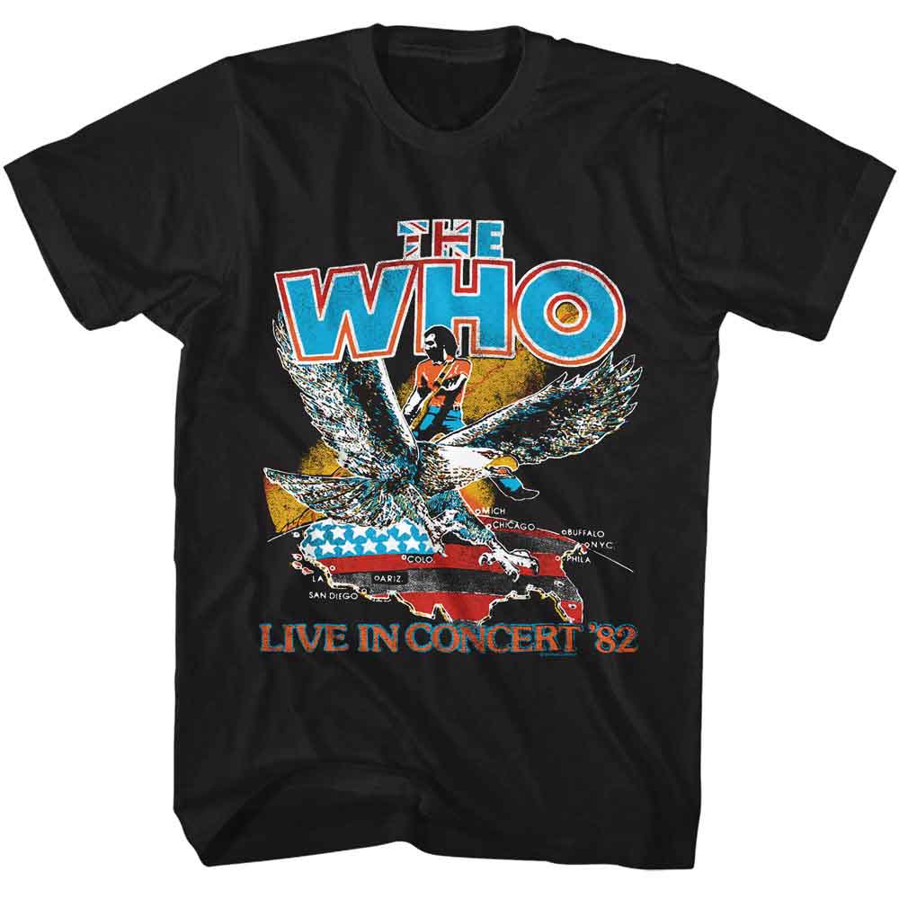 THE WHO Eye-Catching T-Shirt, LIVE IN 82