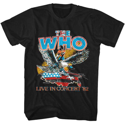 THE WHO Eye-Catching T-Shirt, LIVE IN 82