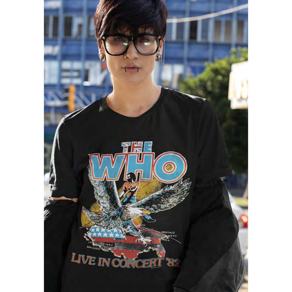 THE WHO Eye-Catching T-Shirt, LIVE IN 82