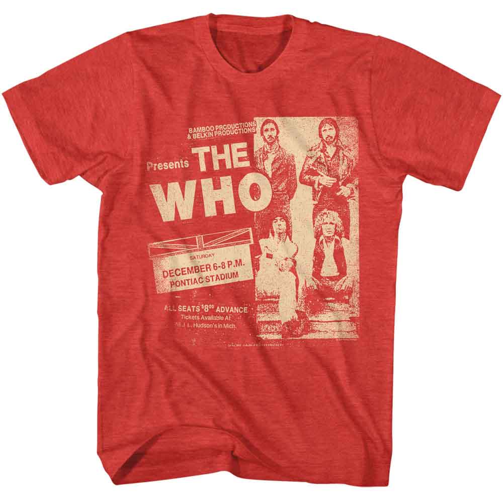 THE WHO Eye-Catching T-Shirt, PONTIAC STADIUM