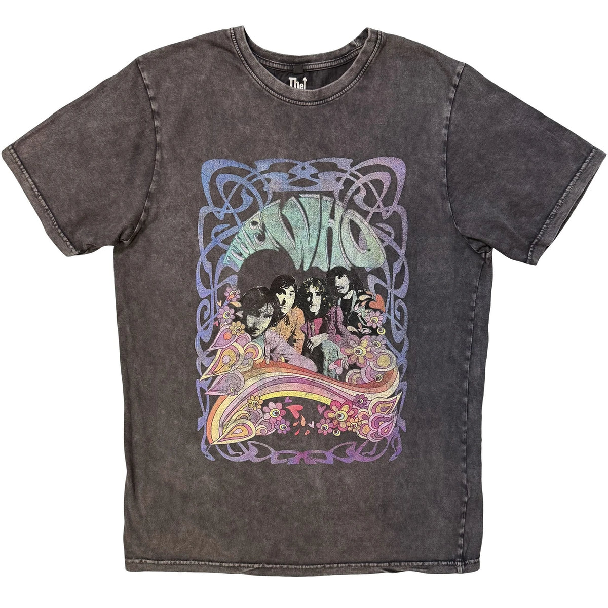 THE WHO Stone Wash T-Shirt, Psych Floral